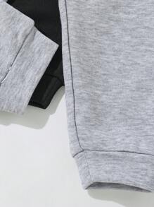 SHEIN 2pcs Set, Young Boy Casual Simple Cartoon Dog Number 23 Printed Hoodies And Long Pants, Suitable For Autumn & Winter