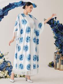 Modelyn Women's Floral Printed Jacket And Dress Set 2 Piece Set - Multicolor - View 6