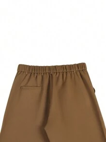 Manfinity Homme Pantalones De Traje De Hombre De Color Sólido - Bronce - Ver 4