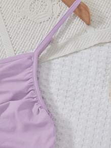 RueChic Teen Girls Ruched Cami Dress - Lilac Purple - View 6