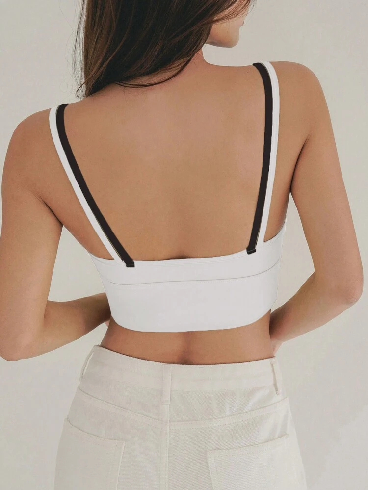 Ladies' Color Block Round Neck Sports Bra