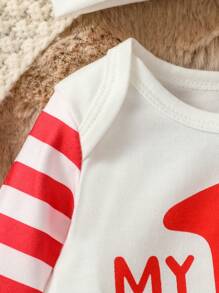 2024年新年嬰兒女裝跳躍衣,1歲新年印花,極簡休閒時尚,適用於秋冬季節 - 彩色 - 查看 6