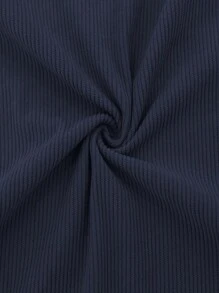 Men's Spring Autumn Long Sleeve Casual Colorblock Applique Polo Shirt - Navy Blue - View 6