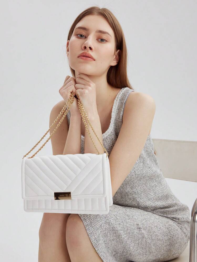 Bolsa Transversal Branca Para Mulheres