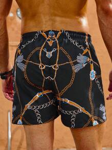 Surfspeed Men'S Chain Printed Beach Shorts