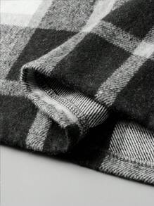 Calvaya Plus Plaid Print Sleeveless Dress Without Top - Black and White - View 8