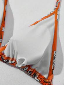 SHEIN Swim Bộ bikini dây in hoa cho nữ, Bộ đồ tắm đi biển mùa hè - Nhiều màu - Xem 3