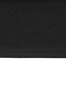 Vestido Negro De Manga Corta Corte De Hombros Descubiertos - Negro - Ver 4