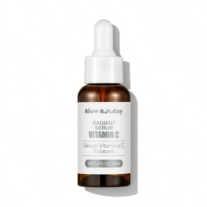 SlowSunday Radiant Vitamin C Serum, Deep Moisturizing, Brightens Skin, Evens Skin Tone, Improves Dullness, Reduce Wrinkles, Antioxidant, Anti-Aging, Hydrating Primer, Smooth Fine Line, Pore Minimizing Smooth & Blur Primer, Suitable For Summer, Y2K, Ideal For Party