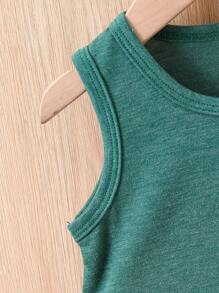 Baby Boy's Coconut Tree Print Top And Shorts Set