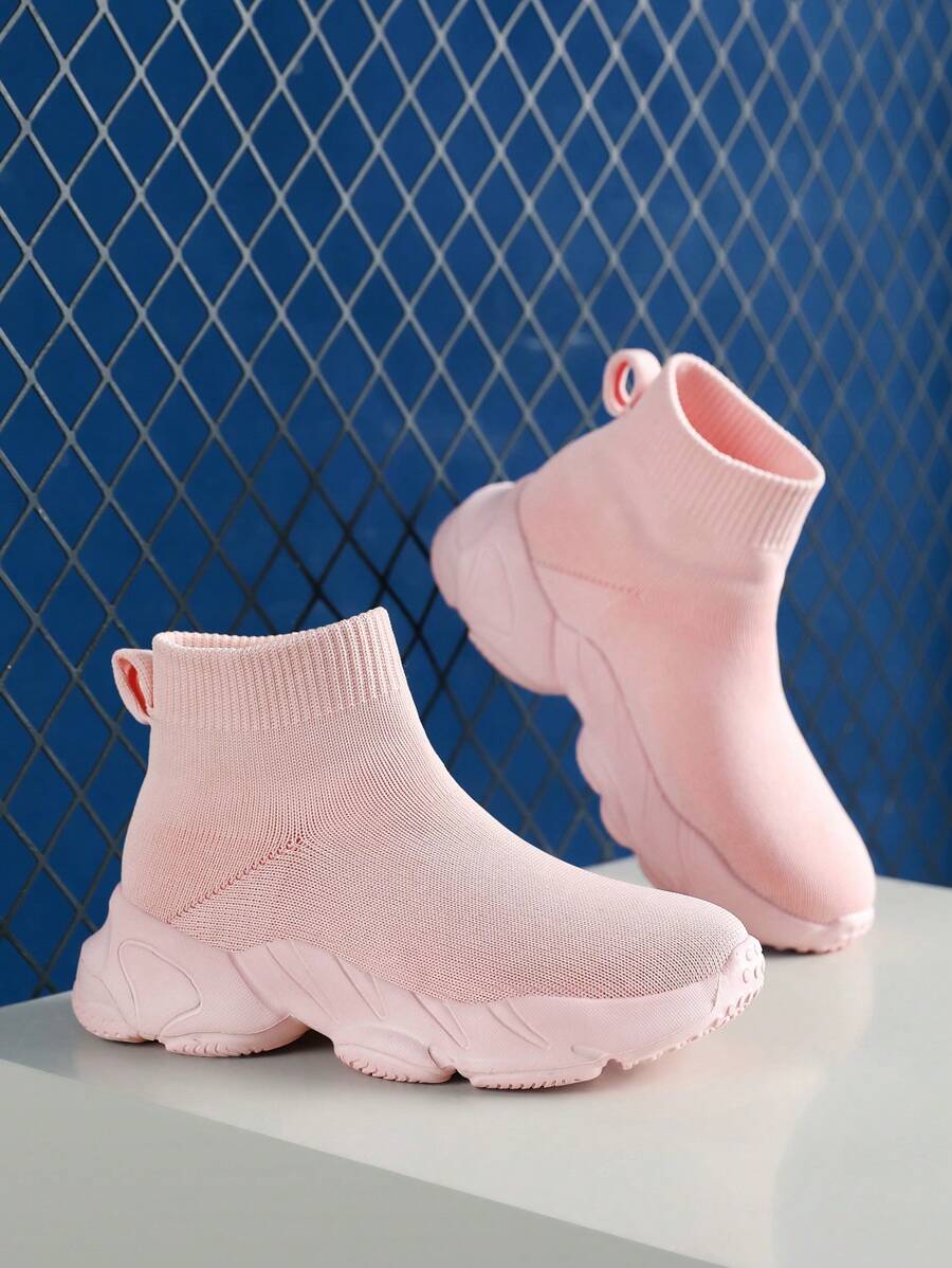 Zapatillas Deportivas De Corte Alto Transpirables Para Niños Para Actividades Al Aire Libre - Rosa - Ver 1