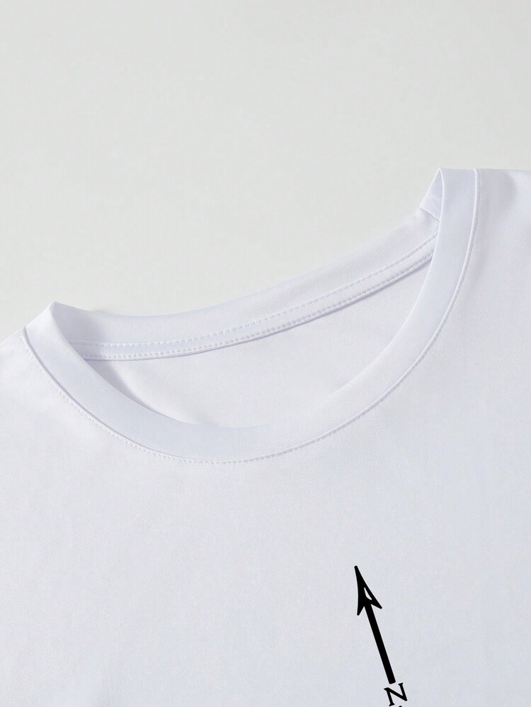 Manfinity Dauomo قميص رجالي مطبوع بأكمام قصيرة