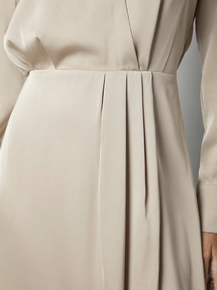 Women'S Solid Color Wrap Dress