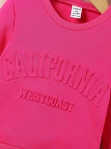 Em bé Cô gái Màu hồng tươi Mùa Xuân Và Mùa thu 2 mảnh Bộ đồ - Màu Hồng Tươi - Xem 8