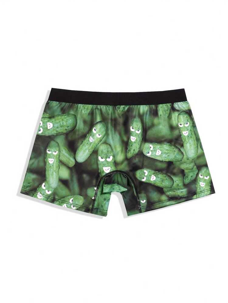 3pcs Cucumber Print Men'S Boxer Briefs