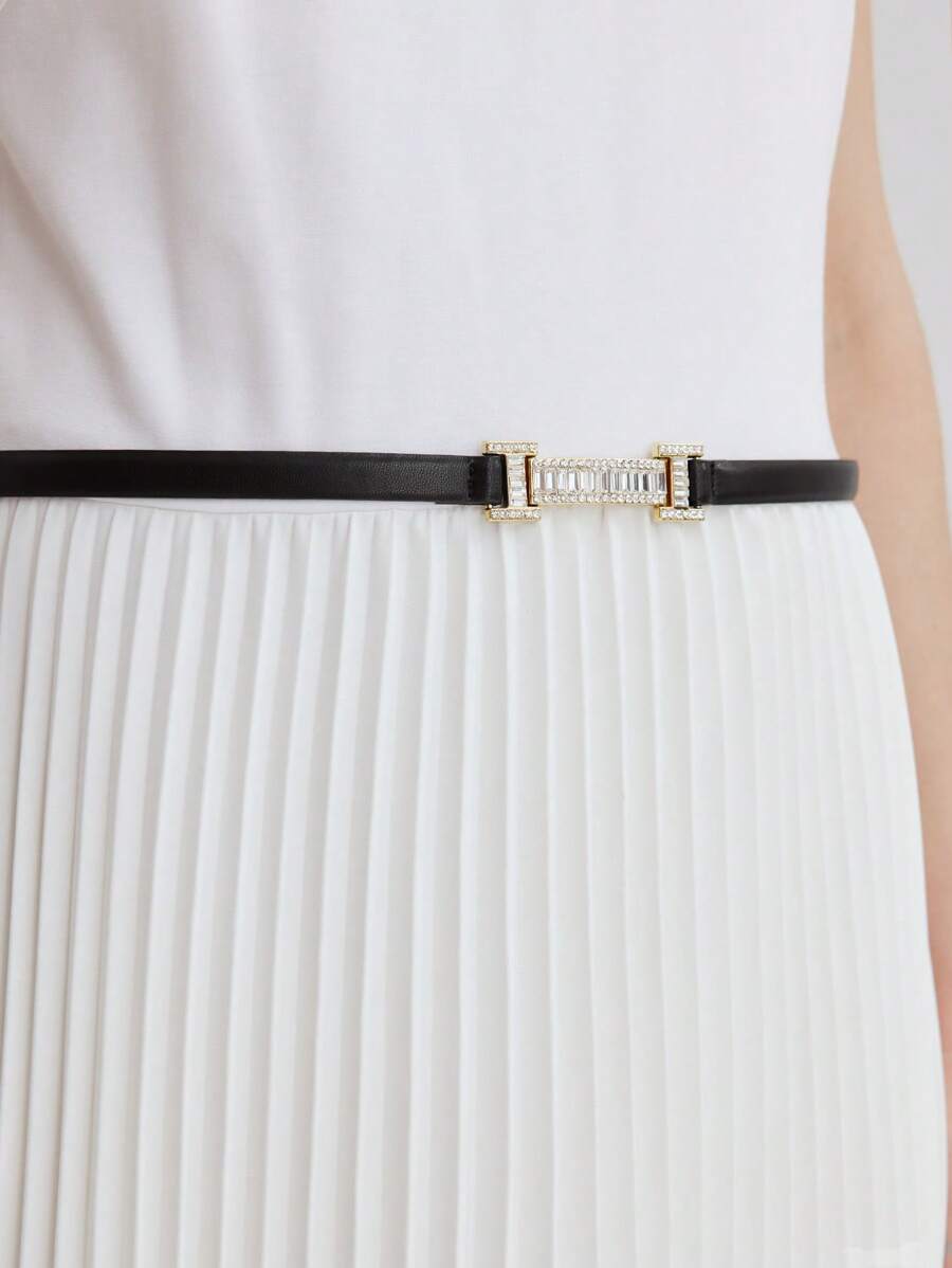 MOTF PREMIUM BLACK RHINESTONES 2 SECTION BELT ELEGANT - Black - View 2