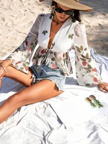 GENKIRA Camisa De Mujer Con Estampado De Fresas - Multicolor - Ver 5