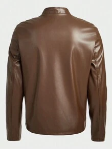 GENTILAND Chaqueta Con Cierre De Cremallera De Hombre De Color Marrón - Marrón - Ver 2