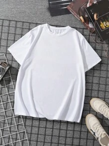 Men's Angel Printed Drop Shoulder T-Shirt - White - View 2