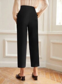 MOTF PREMIUM TAPERED CROPPED PANTS - Black - View 3