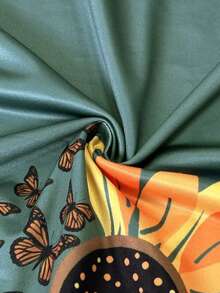 Casual Beach Vacation Travel Versatile Halter Neck Dress, Spring/Summer - Green - View 5