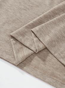 INAWLY Pattern Printed Short Sleeve Regular Fit T-Shirt Graphic Tees Women Tops - Khaki - View 4