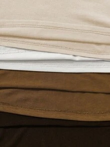 SHEIN Essnce Multi-pack De Camisetas De Manga Corta - Multicolor - Ver 3