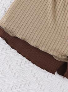 Baby Girl 2pcs/Set Casual And Cute Split Hem Skirt For Daily Wear In Spring And Summer - Multicolor - View 7