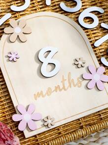 Newborn Baby Month Card Little Daisy Milestone Growth Commemorative Card - Multicolor - View 5