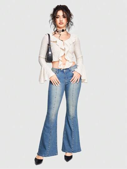 Sweetness Sexy And Sweet Bell Sleeve Women's Long Sleeve Top