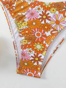 SHEIN Swim Bộ bikini hoa Ditsy dành cho nữ bãi biển mùa hè Valentine - Nhiều màu - Xem 8