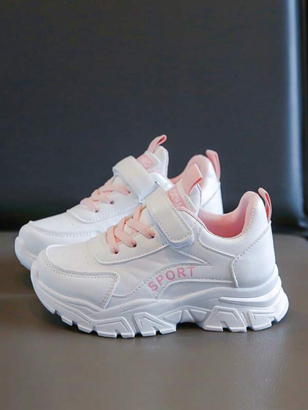 2024 New Children's Sports Shoes, Kids' Casual Chunky Shoes, Leather Comfortable Student Boys' Running Shoes, Baby Sneakers