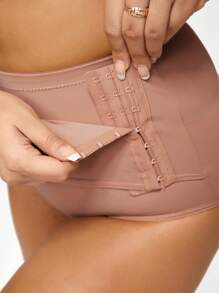 Women's Shapewear Panties With Side Buckle Closure - Apricot - View 6