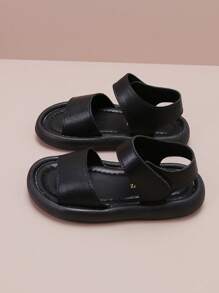 Kinder Lässig einfache schwarze Flach-Sandalen mit Riemen