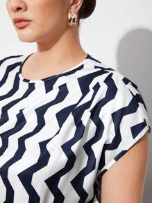 BizChic Plus Size Color Block Striped Shirt