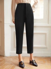 MOTF PREMIUM TAPERED CROPPED PANTS - Black - View 4