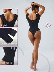 GLOWMODE FeatherFit™ Best Angles Cap Sleeve Adjustable Bodysuit Low Impact Daily Valentine's Day Love