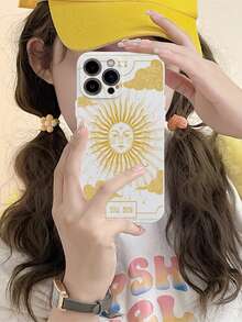Babi Brunelio Moon & Sun Colorful Painting White Phone Case Compatible With IPhone 12, 13, 14 Series And Other Models, Protective Cover - Multicolor - View 2