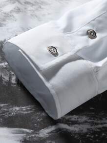 Manfinity Homme Lỏng lẻo phù hợp Nam Phong cảnh In Tay áo dài Áo sơ mi - trắng - Xem 5