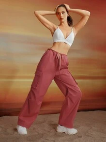 GLOWMODE 舒適的運輸可調節束帶褲 - 宇宙塵土紅 - 查看 7