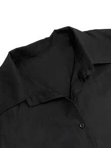 女装时尚秋冬新款纽扣衬衫裙，宽松街头风