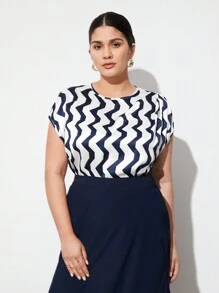 BizChic Plus Size Color Block Striped Shirt