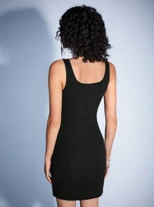 Forever 21 Women's Sleeveless Letter Print Dress - Black - View 2