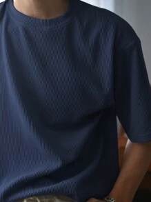 DAZY 男士圓領短袖t卹 - 藏蓝色 - 查看 5