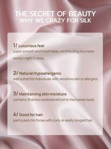 1個[100％真絲]19 Momme豪華光榮信封絲&萊賽爾枕套,不含填充物,超柔軟＆吸濕,防過敏,有益於頭髮和面部皮膚,粉色 - 粉色 - 查看 8