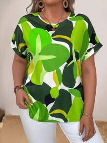 EMERY ROSE Kích thước lớn Vòng cổ Áo sơ mi - Nhiều màu - Xem 1