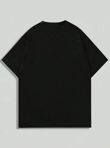 ROMWE MEN Street Life 男士印花t恤 - 黑色 - 查看 2