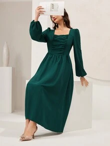 Mulvari 女裝連衣裙 - 墨綠色 - 查看 7