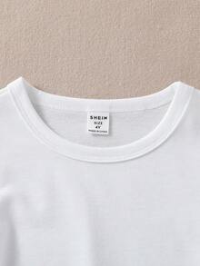 年輕女孩可愛風格愛心棒棒糖圖案短袖夏季t恤 - 白色 - 查看 3