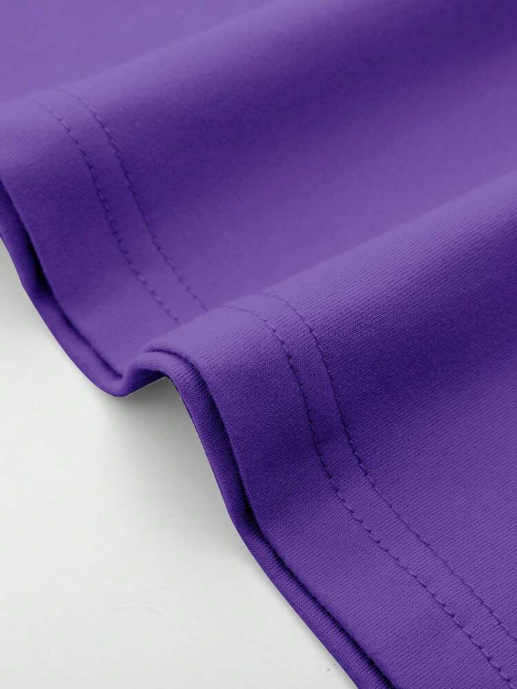 Men's Plus Size Number And Letter Printed Colorblock Tee With Contrast Trim